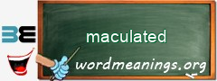 WordMeaning blackboard for maculated